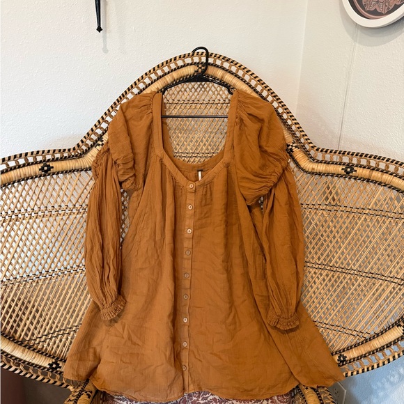 Free People Orange Tunic - Picture 3 of 6